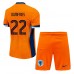 Maillot de foot Pays-Bas Denzel Dumfries #22 Domicile vêtements enfant Europe 2024 Manches Courtes (+ pantalon court)